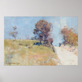 Arthur Streeton - Zonlicht (op een hete weg snijde Poster