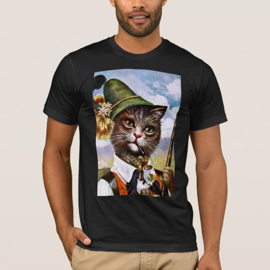 Arthur Thiele - Bavarian Alps Cat T-shirt (Voorkant)
