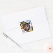 Arthur Thiele - Bavarian Alps Cat Vierkante Sticker (Envelop)