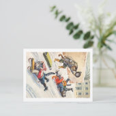 Arthur Thiele - Bloedende Antropomorfe Katten Briefkaart (Staand voorkant)