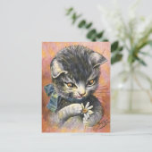 Arthur Thiele - Cat in Love Briefkaart (Staand voorkant)