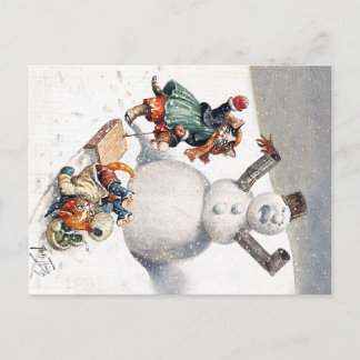 Arthur Thiele Cats Spelen in de Sneeuw Briefkaart