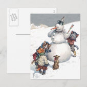 Arthur Thiele - de Huid van het Spel van Katjes - Feestdagenkaart (Voorkant / Achterkant)