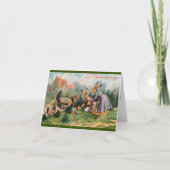 Arthur Thiele Easter Card - Konijntjes die Eieren Feestdagen Kaart (Voorkant)