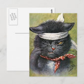 Arthur Thiele - Kat met kiespijn Briefkaart (Voorkant / Achterkant)