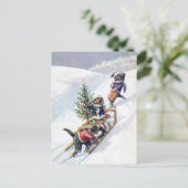 Arthur Thiele - Katten Breng een kerstboom mee naa Feestdagenkaart (Staand voorkant)