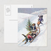 Arthur Thiele - Katten Breng een kerstboom mee naa Feestdagenkaart (Voorkant / Achterkant)