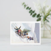 Arthur Thiele - Katten Breng een kerstboom mee naa Feestdagenkaart (Staand voorkant)