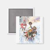 Arthur Thiele - Katten gaan bergafwaarts Sneeuwsle Magneet (Voorkant / Achterkant)