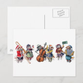 Arthur Thiele - Katten spelen orkest in de sneeuw. Briefkaart (Voorkant / Achterkant)