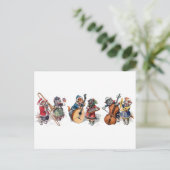 Arthur Thiele - Kattenorkest in de sneeuw Briefkaart (Staand voorkant)