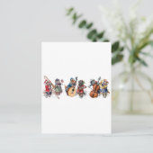 Arthur Thiele - Kattenorkest in de sneeuw Briefkaart (Staand voorkant)