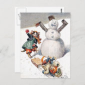 Arthur Thiele - Kittens Neem een Tumble in de Snee Briefkaart (Voorkant / Achterkant)