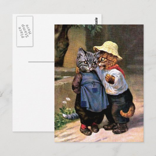 Arthur Thiele - liefdevolle landkatten Briefkaart (Voorkant / Achterkant)