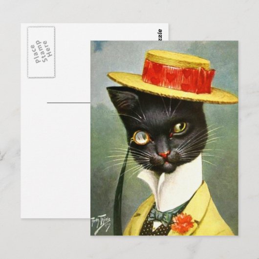Arthur Thiele - Mr Cat Briefkaart (Voorkant / Achterkant)