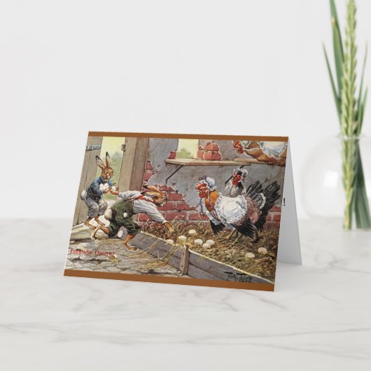 Arthur Thiele Paaseieren - Bunnies stelen Kaarten! Feestdagen Kaart (Voorkant)