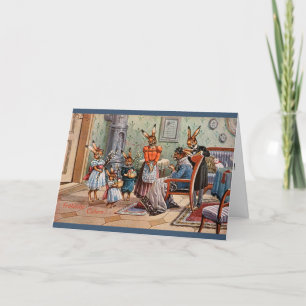 Arthur Thiele Paaskaart - Bunny Family Gathering Feestdagen Kaart