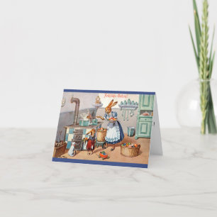 Arthur Thiele Paaskaart - Mama Bunny Dyes Eggs Feestdagen Kaart