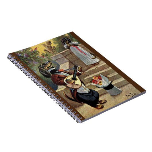 Arthur Thiele Romantisch Dachshunds Spiral Notitie Notitieboek (Rechterzijde)