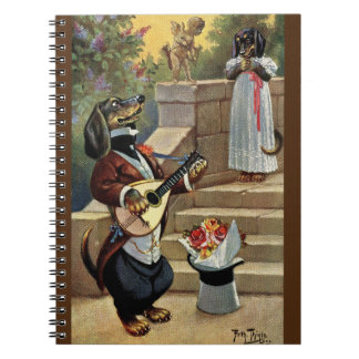 Arthur Thiele Romantisch Dachshunds Spiral Notitie Notitieboek
