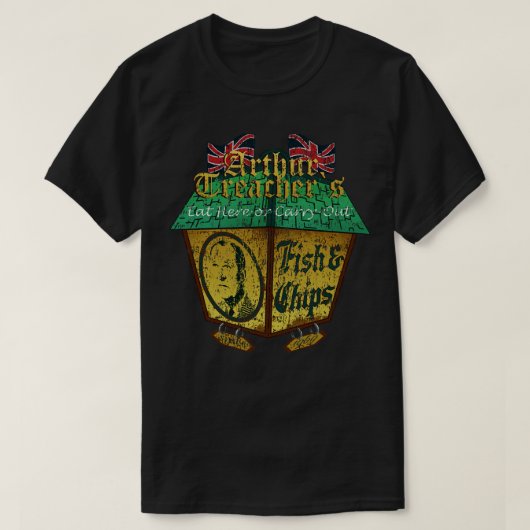 Arthur Treachers Fish Chips 1969 T-shirt (Design voorkant)
