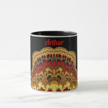 ARTHUR ~ Zany Pattern ~ Red Yellow and Black