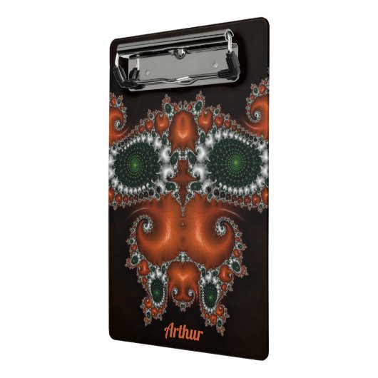 ARTHUR ~ Zwart, rood, groen en wit ontwerp Mini Klembord (Angled2)