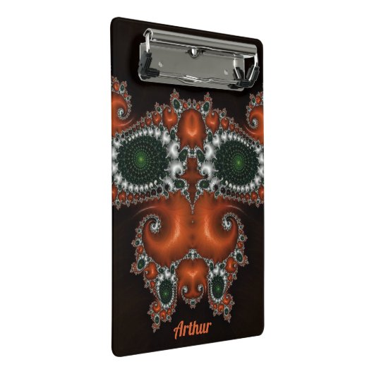 ARTHUR ~ Zwart, rood, groen en wit ontwerp Mini Klembord (Schuin)