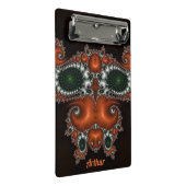 ARTHUR ~ Zwart, rood, groen en wit ontwerp Mini Klembord (Schuin)