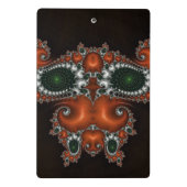 ARTHUR ~ Zwart, rood, groen en wit ontwerp Mini Klembord (Achterkant)