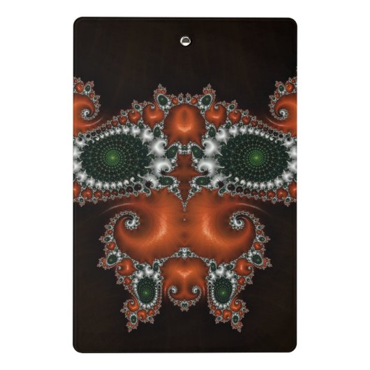 ARTHUR ~ Zwart, rood, groen en wit ontwerp Mini Klembord (Achterkant)