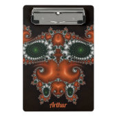 ARTHUR ~ Zwart, rood, groen en wit ontwerp Mini Klembord (Voorkant)