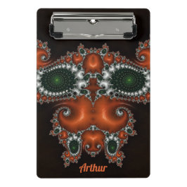 ARTHUR ~ Zwart, rood, groen en wit ontwerp Mini Klembord