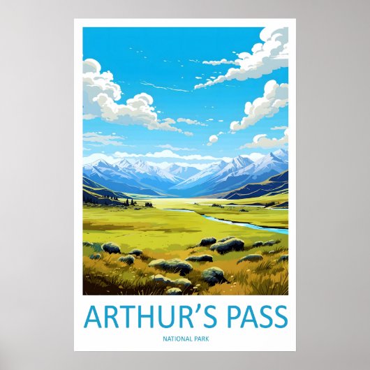 Arthurs Pass Ski Park Reis Nationaal Poster (Voorkant)