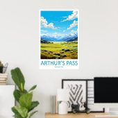 Arthurs Pass Ski Park Reis Nationaal Poster (Thuiskantoor)