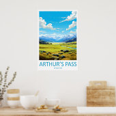 Arthurs Pass Ski Park Reis Nationaal Poster (Keuken)