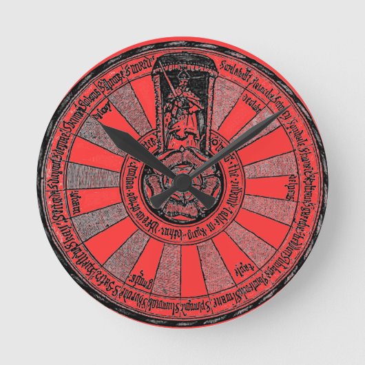 Arthur's ronde tafel ronde klok (Voorkant)