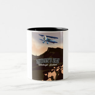 Arthur's Seat Edinburgh Schotland Tweekleurige Koffiemok