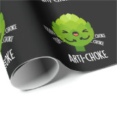 Arti-choke Funny Veggie Artichoke Pun Dark BG Cadeaupapier (Rol Hoek)