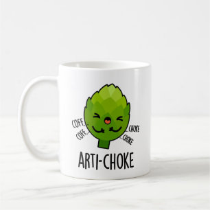 Arti-choke Funny Veggie Artichoke Pun Koffiemok