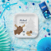 Artic Animals Party Winter Animals Party Papieren Bordje (Feest)