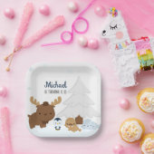 Artic Animals Party Winter Animals Party Papieren Bordje (Feest)