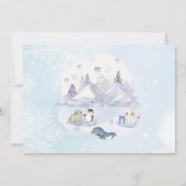 Artic Baby is koud buiten het Baby shower Kaart (Achterkant)