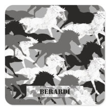 Artic Black en White Camouflage Horse Camo