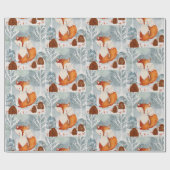 Artic Fox Winter Scene Cadeaupapier (Vlak)