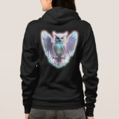 Artic Owl Fleece Deken Hoodie (Achterkant)