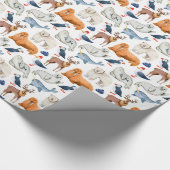 Artic Pattern Waterverf Polar Animals Seal Walrus Cadeaupapier (Hoek)