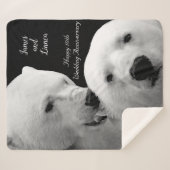 Artic Polar Beer Couple Love Tenderness Passion Sherpa Deken (Voorkant (horizontaal))