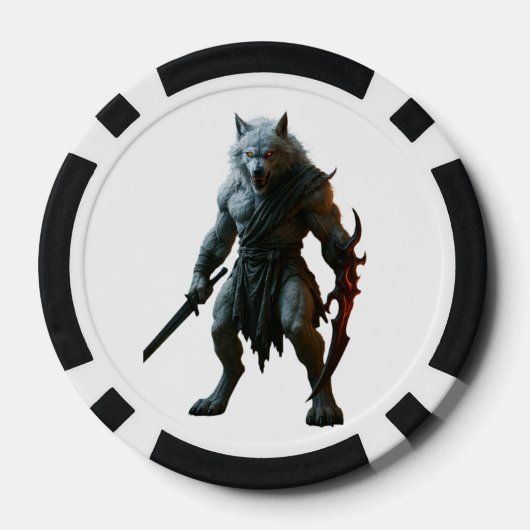 Artic Werewolf Poker Chips (Achterkant)