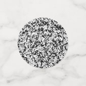 Artic Wit Grijs Zwart Camo Camouflage Feest Confetti (Kleine voorkant)